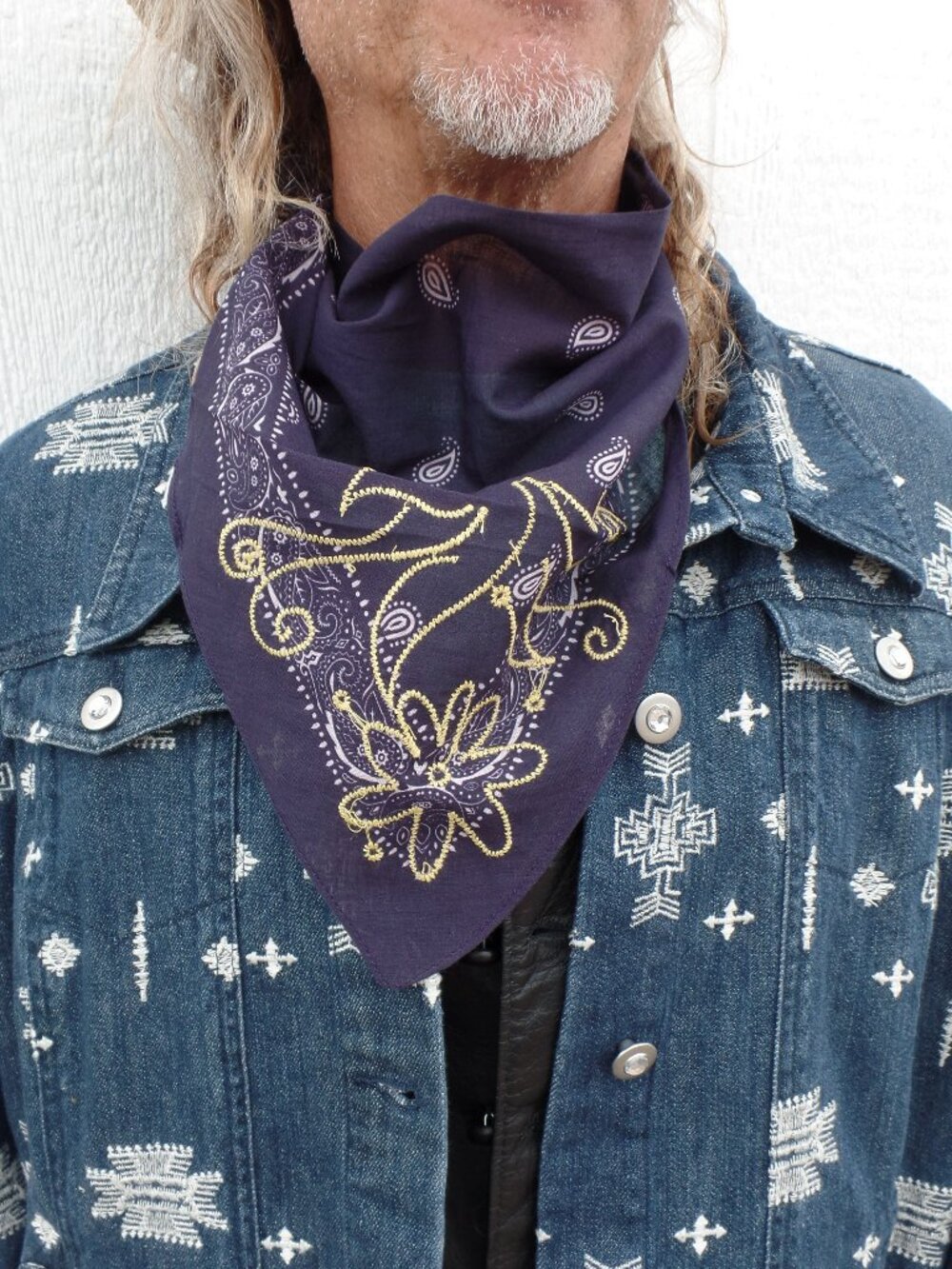 Free People Crawford Embroidered Hair Scarf Bandana NIP